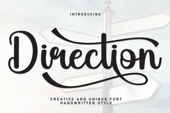 Direction: The Handwritten Display Font for Creative Makers