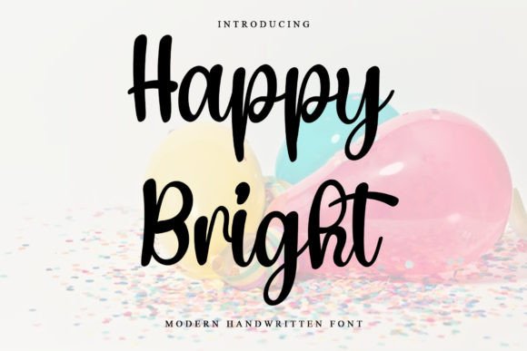 Happy Bright: A Handwritten Typeface for Modern Editorial Design