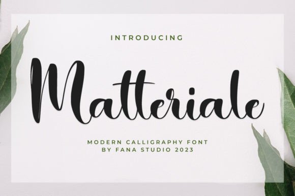 Matteriale: A Premium Script Font for Modern Brand Identity