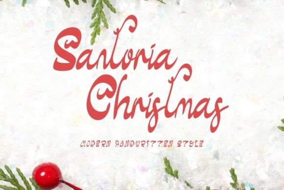 Santoria Christmas: A Handwritten Typeface for Elegant Editorial Design